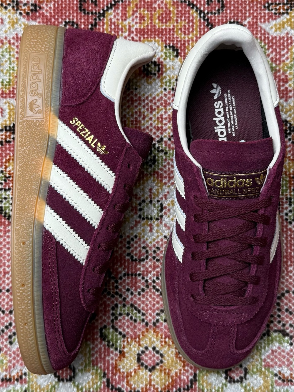 ADIDAS Handball Spezial Maroon Sneakers Size 6.5